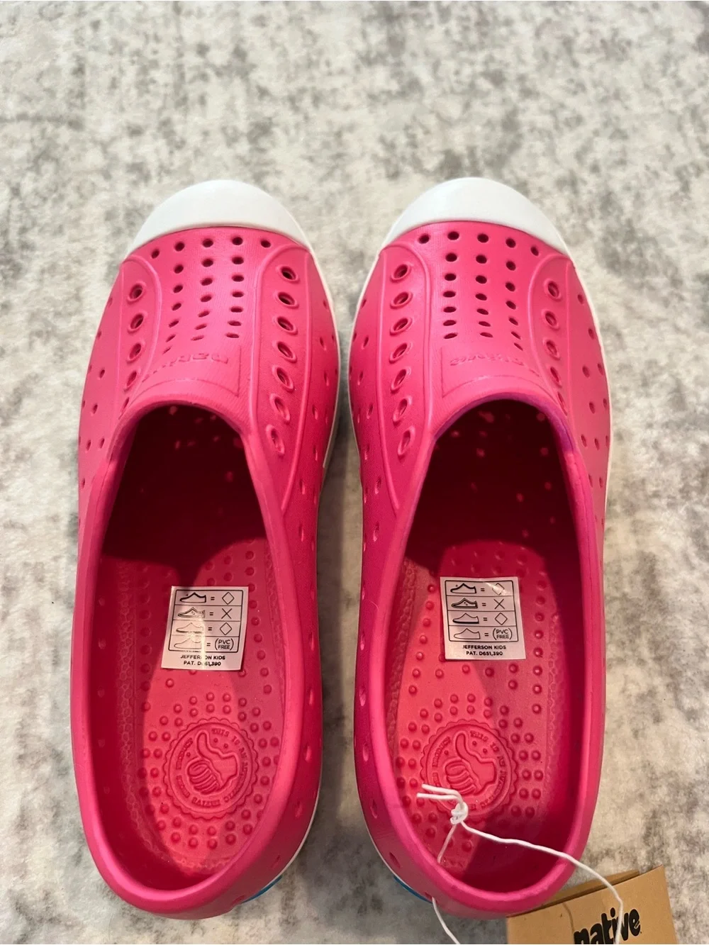 Native Jefferson Slip-On Shoes J2 Hollywood Pink NWT
